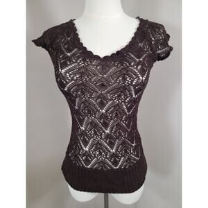 Y2K Fairycore Boho Crocheted Candies Silk blend Knit Top